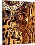 Internal gears within a clock
