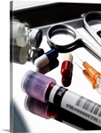 Medical equipment on a tray