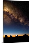Milky way and observatories, Hawaii