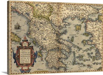 Ortelius's map of Greece, 1570