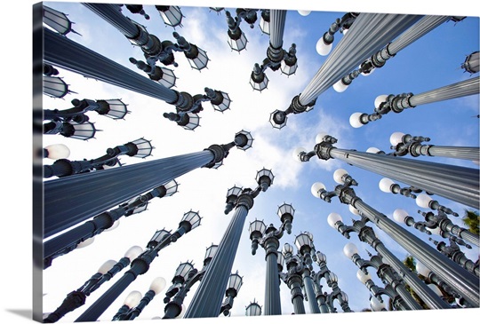 'Urban Lights' light Pole sculpture in front of Los Angeles County Museum of Art, Los Angeles, California