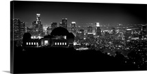 View of Los Angeles at night from the Griffith Park Observatory