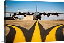 A MC-130E Combat Talon I awaits its next mission on the flightline