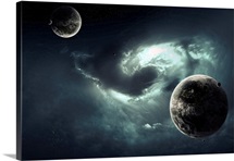 A nearby nebula forming deadly vortex