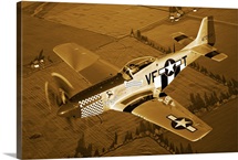 A North American P 51D Mustang in flight