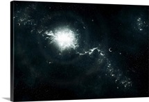 A recently discovered nebula with visible habitable planets