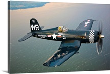 A Vought F4U 5 Corsair in flight