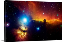Alnitak region in Orion Flame nebula NGC 2024 horsehead nebula IC434