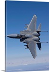 An F-15 Eagle conducts air-to-air training over Oregon