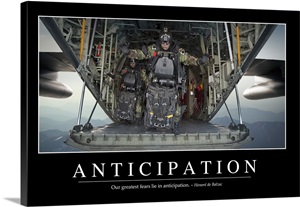 Anticipation: Inspirational Quote and Motivational Poster Photo Canvas