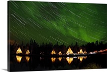 Aurora and star trails