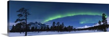 Aurora Borealis over Nova Mountain Wilderness, Norway