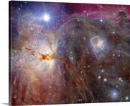 Horsehead Nebula region in infrared and visible light