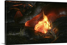 Kilauea Pahoehoe lava flow Big Island Hawaii