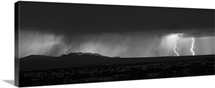Lightning storm over northern New Mexico plains