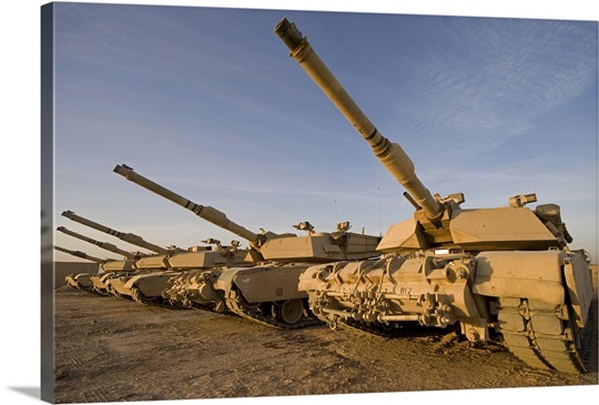 M1 Abrams tanks at Camp Warhorse