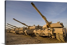 M1 Abrams tanks at Camp Warhorse