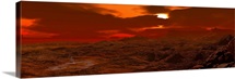 Panorama of a landscape on Venus