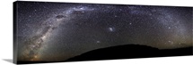 Panoramic view of the Milky Way over Somuncura, Argentina