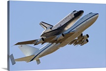 Space Shuttle Endeavour mounted on a modified Boeing 747 shuttle carrier aircraft