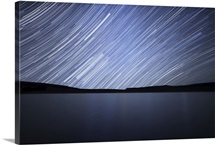Star trails of the celestial equator in Somuncura, Argentina