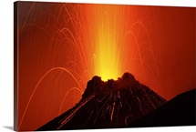 Stromboli eruption Aeolian Islands north of Sicily Italy