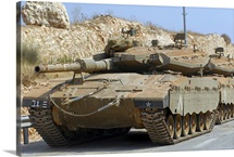 The Merkava Mark IV main battle tank of the Israel Defense Force