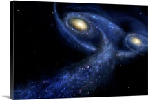 The predicted collision between the Andromeda galaxy and the Milky Way