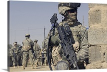 US Army Soldier armed with a MK48 light machine gun