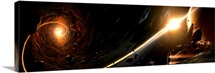 Vision of a black hole destroying a sun