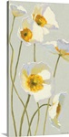 White on White Poppies Panel I