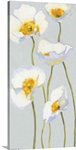 White on White Poppies Panel II