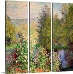 A Corner of the Garden at Montgeron, 1876 7 (oil on canvas)