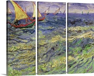 Seascape at Saintes Maries (View of Mediterranean) 1888 (oil on canvas)