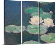 Waterlilies, Evening; detail (oil on canvas) (see also 154665)