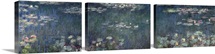 Waterlilies: Green Reflections, 1914 18 (left and right section) (oil on canvas)
