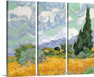 Wheatfield with Cypresses, 1889 (oil on canvas)