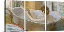 Woman in her Bath, Sponging her Leg, c.1883 (pastel on paper)