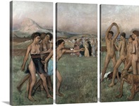 Young Spartans Exercising, c.1860 (oil on canvas)