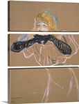 Yvette Guilbert (1867 1944) singing Linger, Longer, Loo, 1894 (oil on cardboard)