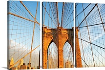 USA, New York State, New York City, Span of Brooklyn Bridge