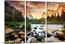 Valley at sunset, Yosemite.