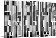 Windows in modern building with unusual distribution.