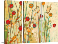 Five Little Birds Playing Amongst the Poppies No 2
