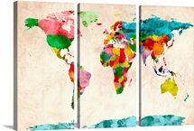 World Map Watercolors