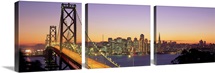 California, San Francisco, Bay Bridge, night