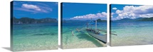 Fishing boat moored on the beach, Palawan, Philippines