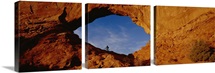 Low angle view of person mountain biking, Utah