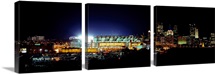 Stadium lit up at night in a city, Heinz Field, Three Rivers Stadium, Pittsburgh, Pennsylvania