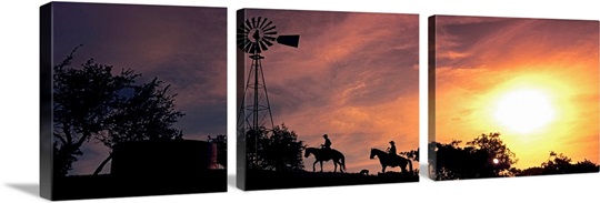 Sunset Cowboys Texas